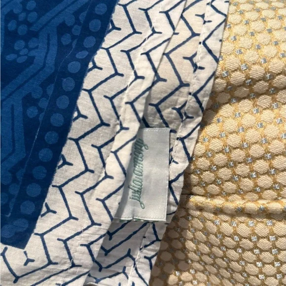 Julia Amory Blue Pareo Set with White Trim - Picture 6 of 8